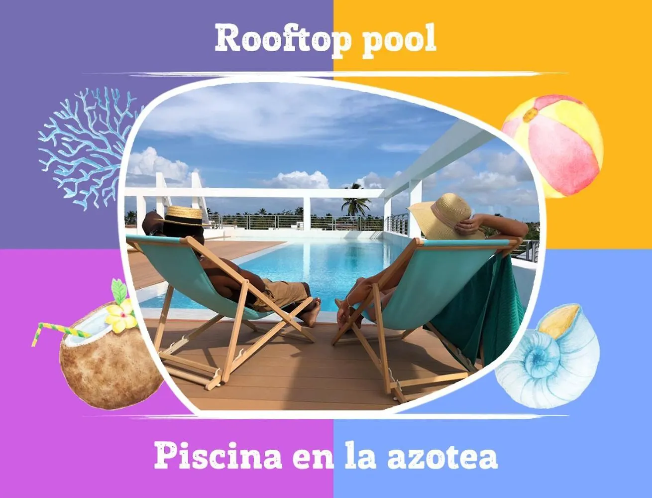 Rooftop Pool Studios Suites Ducassi Deluxe Hotel Beach Club & Spa Punta Cana